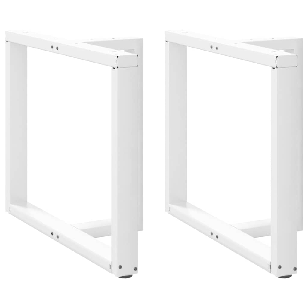 Spisebordben T-formet 2 stk hvit 90x35x(72-73) cm stål