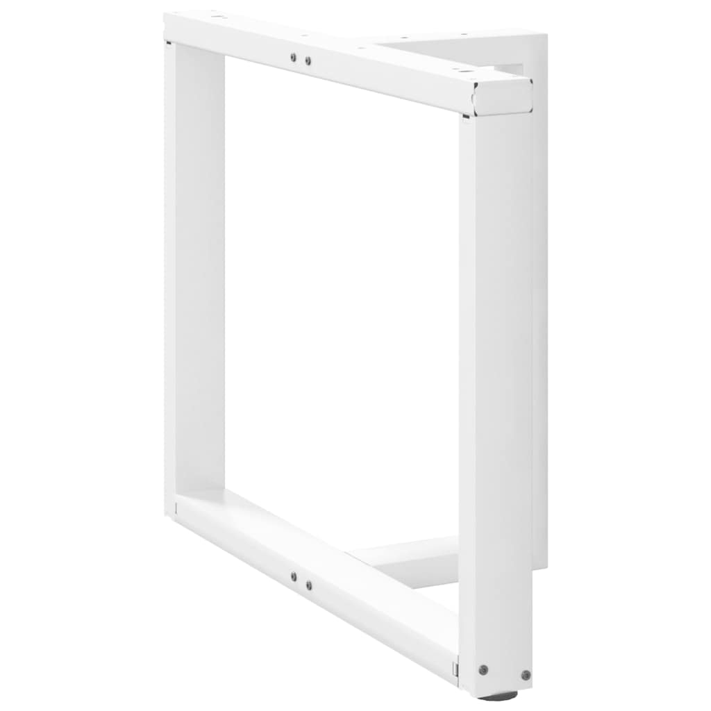 Spisebordben T-formet 2 stk hvit 90x35x(72-73) cm stål