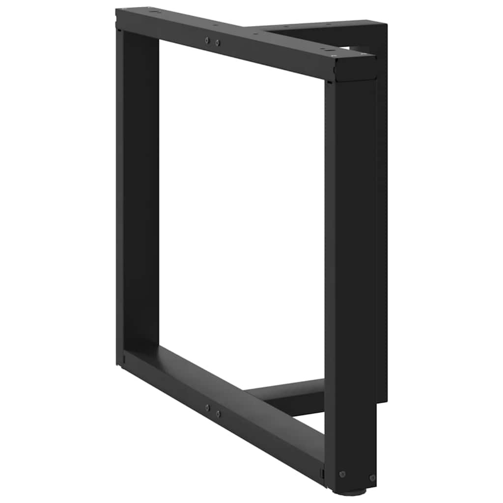 Spisebordben T-formet 2 stk svart 100x35x(72-73) cm stål
