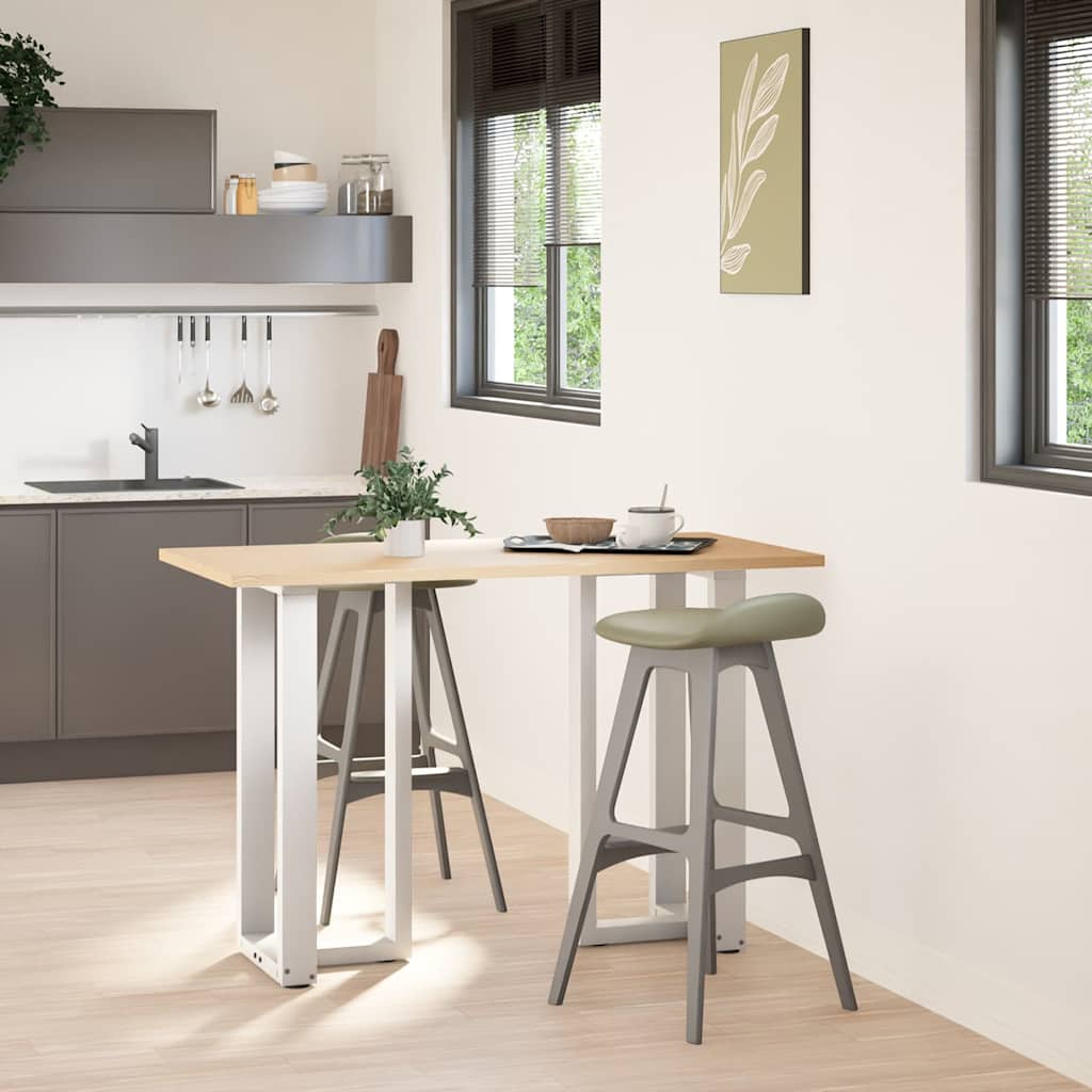 Barbordben T-formet 2 stk hvit 40x35x(90-91) cm stål