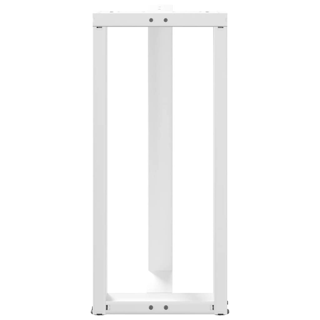 Barbordben T-formet 2 stk hvit 50x35x(90-91) cm stål