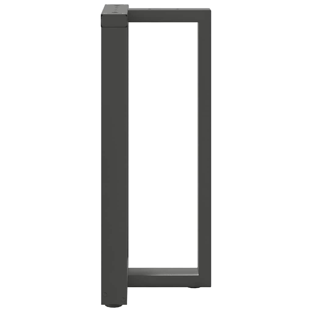 Barbordben T-formet 2 stk antrasitt 50x35x(90-91) cm stål