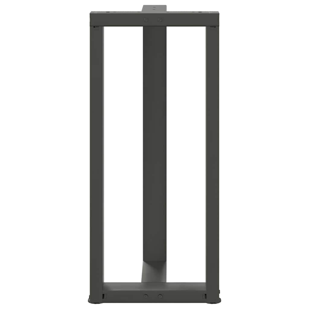 Barbordben T-formet 2 stk antrasitt 50x35x(90-91) cm stål