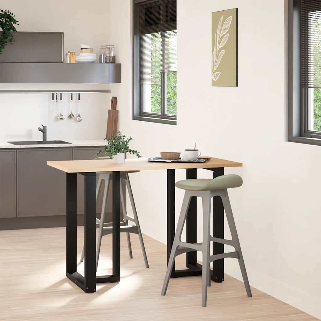 Barbordben T-formet 2 stk svart 60x35x(90-91) cm stål