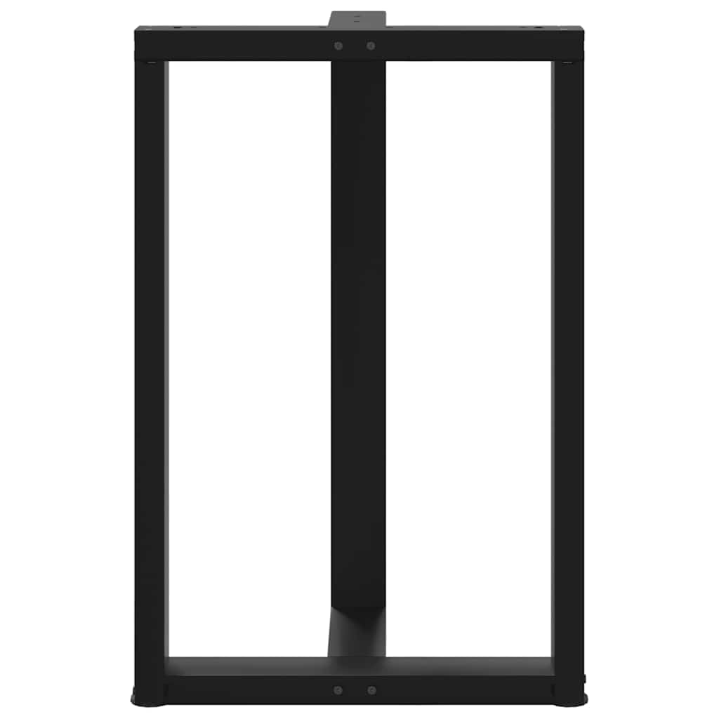 Barbordben T-formet 2 stk svart 60x35x(90-91) cm stål