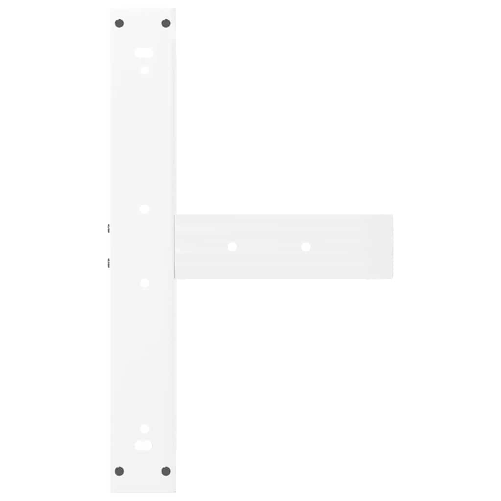 Barbordben T-formet 2 stk hvit 60x35x(90-91) cm stål