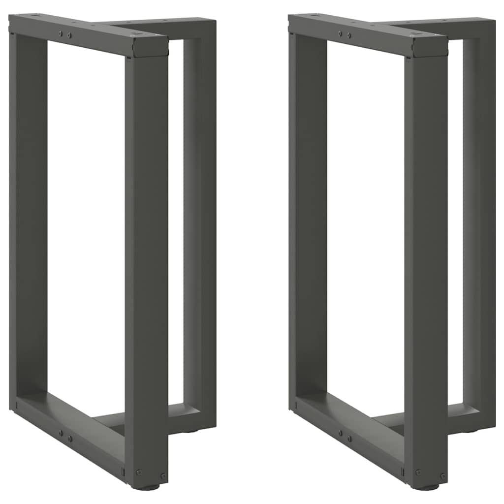 Barbordben T-formet 2 stk antrasitt 60x35x(90-91) cm stål