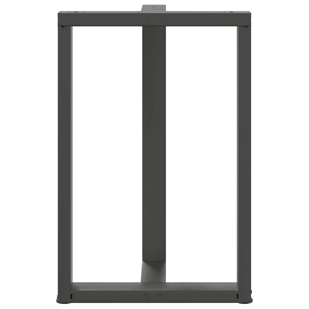 Barbordben T-formet 2 stk antrasitt 60x35x(90-91) cm stål