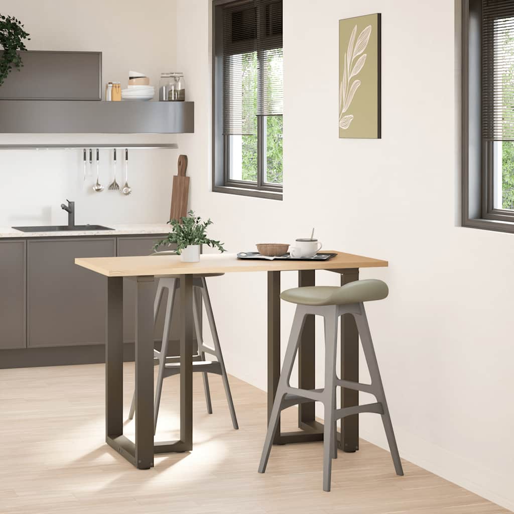 Barbordben T-formet 2 stk svart 60x35x(90-91) cm stål