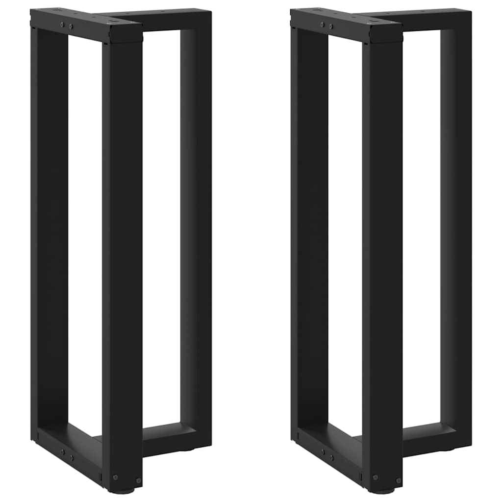 Barbordben T-formet 2 stk svart 40x35x(100-101) cm stål