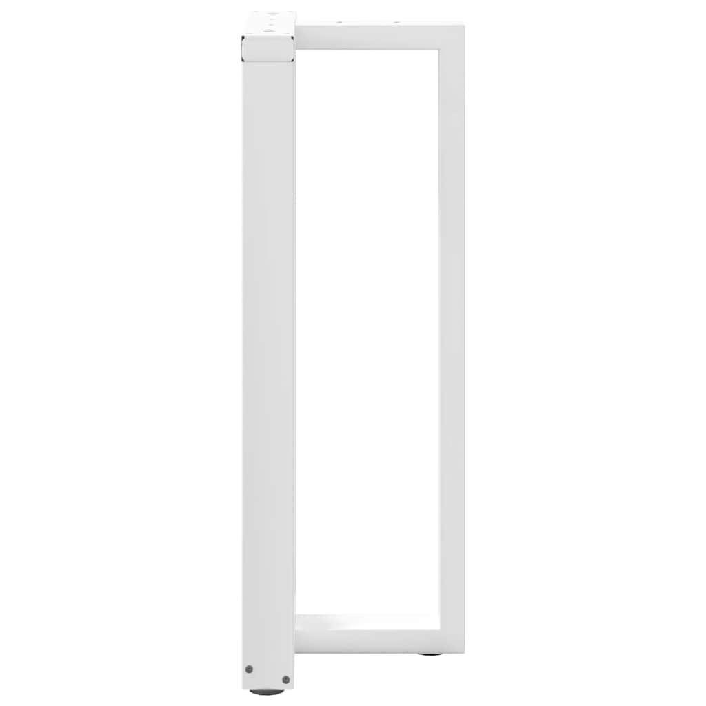 Barbordben T-formet 2 stk hvit 40x35x(100-101) cm stål