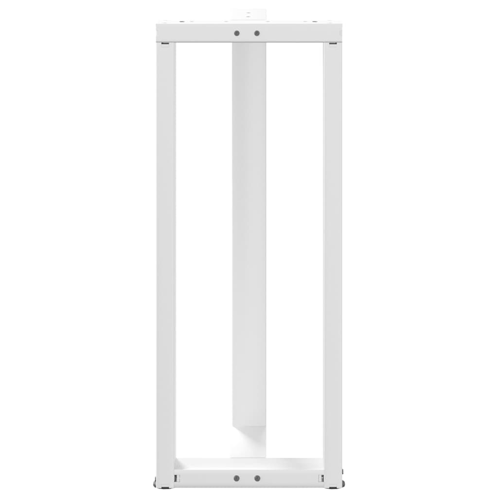 Barbordben T-formet 2 stk hvit 40x35x(100-101) cm stål