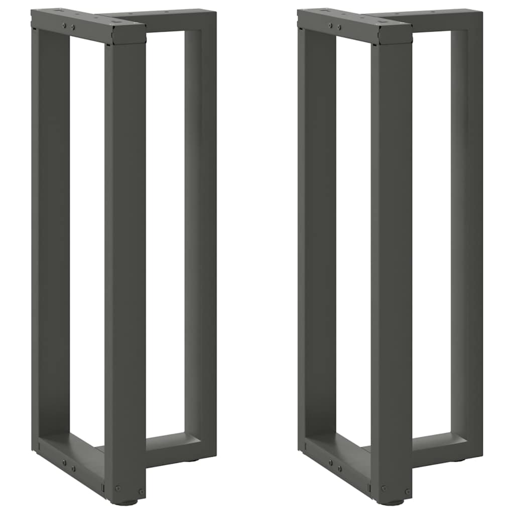 Barbordben T-formet 2 stk antrasitt 40x35x(100-101) cm stål