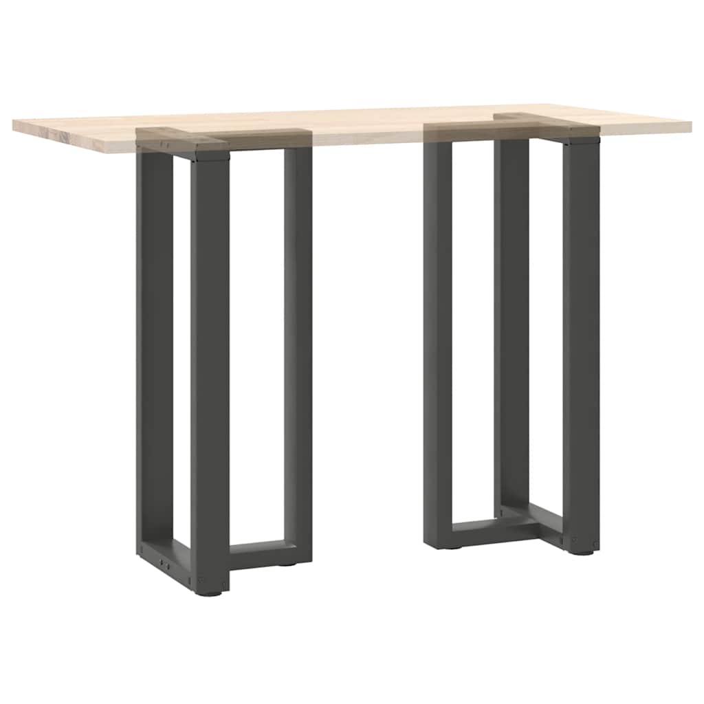 Barbordben T-formet 2 stk antrasitt 40x35x(100-101) cm stål