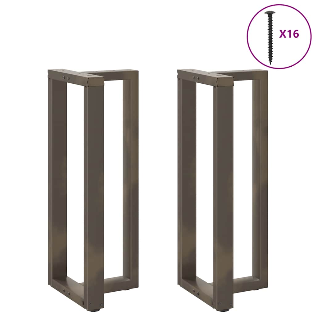Barbordben T-formet 2 stk svart 40x35x(100-101) cm stål