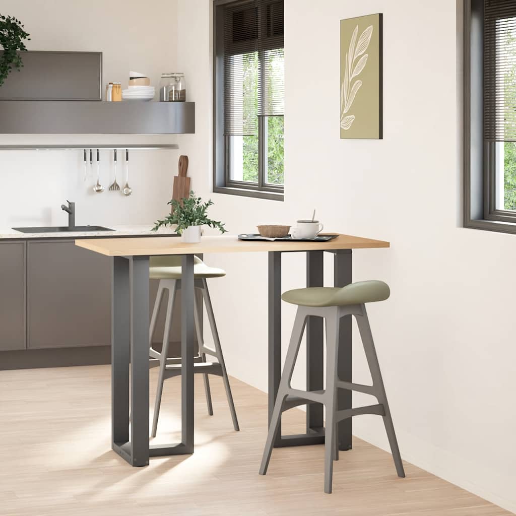 Barbordben T-formet 2 stk antrasitt 50x35x(100-101) cm stål