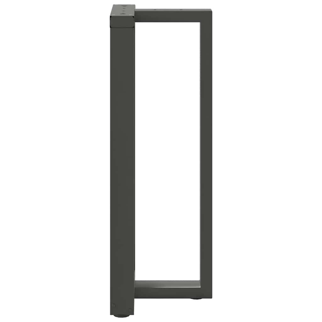Barbordben T-formet 2 stk antrasitt 50x35x(100-101) cm stål