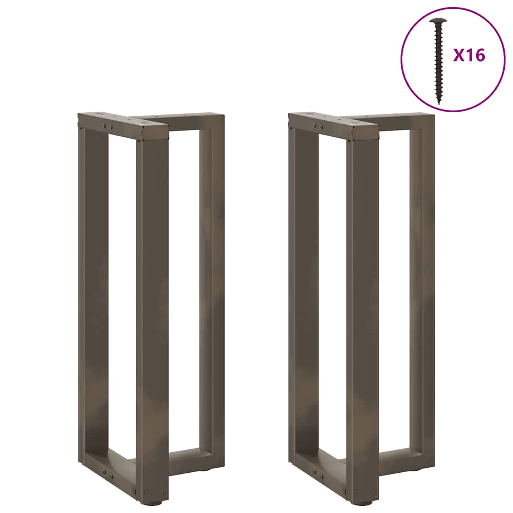 Barbordben T-formet 2 stk svart 50x35x(100-101) cm stål