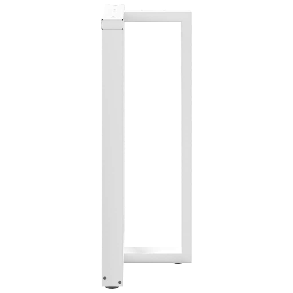 Barbordben T-formet 2 stk hvit 60x35x(100-101) cm stål