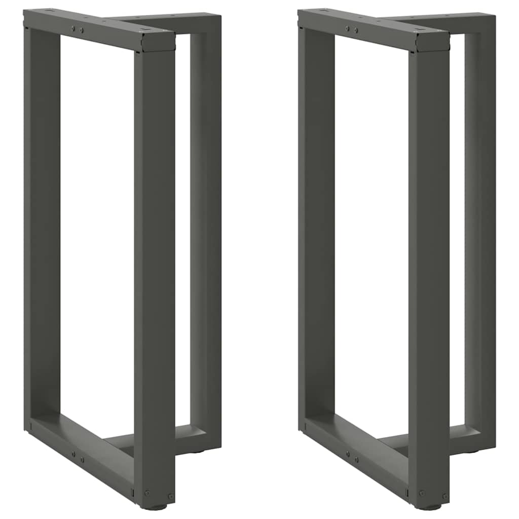 Barbordben T-formet 2 stk antrasitt 60x35x(100-101) cm stål