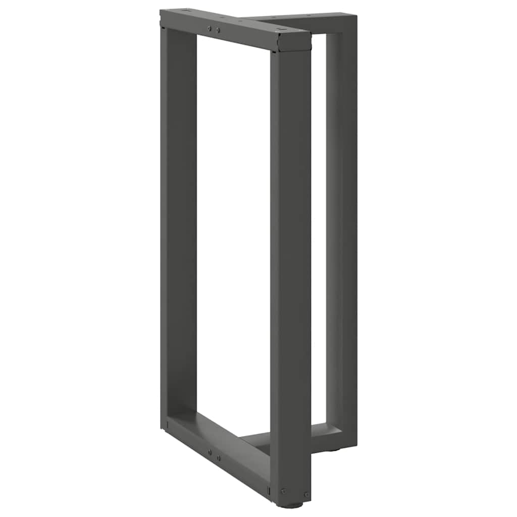 Barbordben T-formet 2 stk antrasitt 60x35x(100-101) cm stål