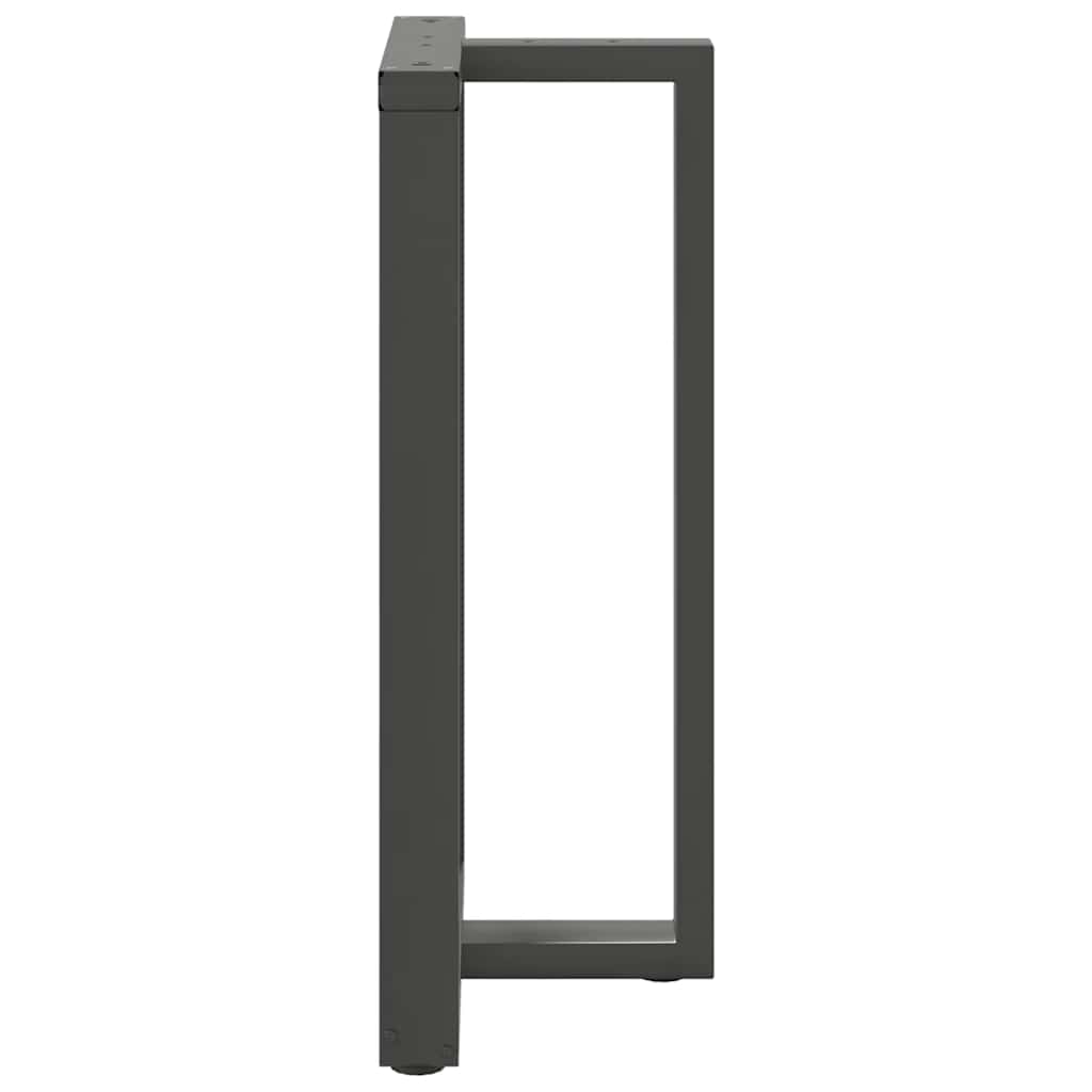 Barbordben T-formet 2 stk antrasitt 60x35x(100-101) cm stål