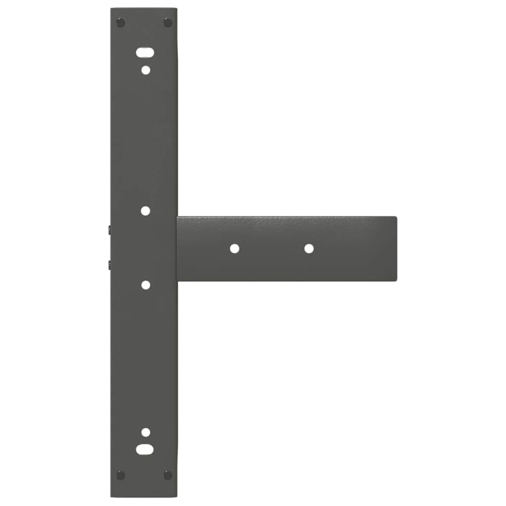 Barbordben T-formet 2 stk antrasitt 60x35x(100-101) cm stål