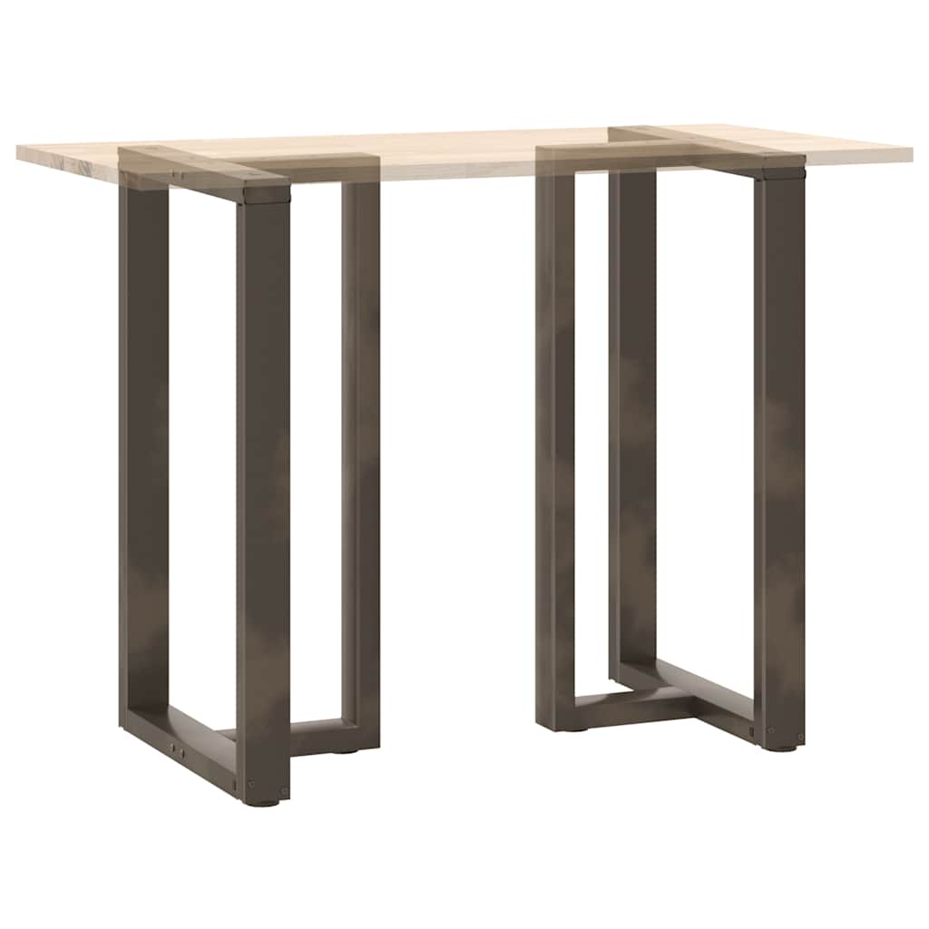 Barbordben T-formet 2 stk svart 60x35x(100-101) cm stål