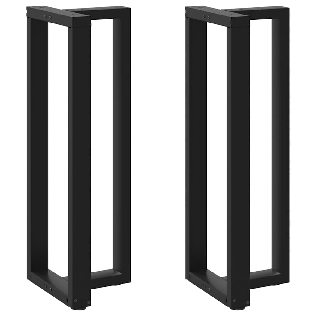 Barbordben T-formet 2 stk svart 40x35x(110-111) cm stål