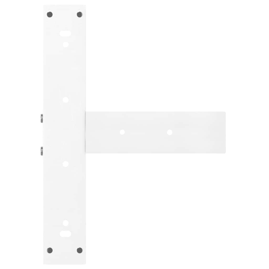 Barbordben T-formet 2 stk hvit 40x35x(110-111) cm stål