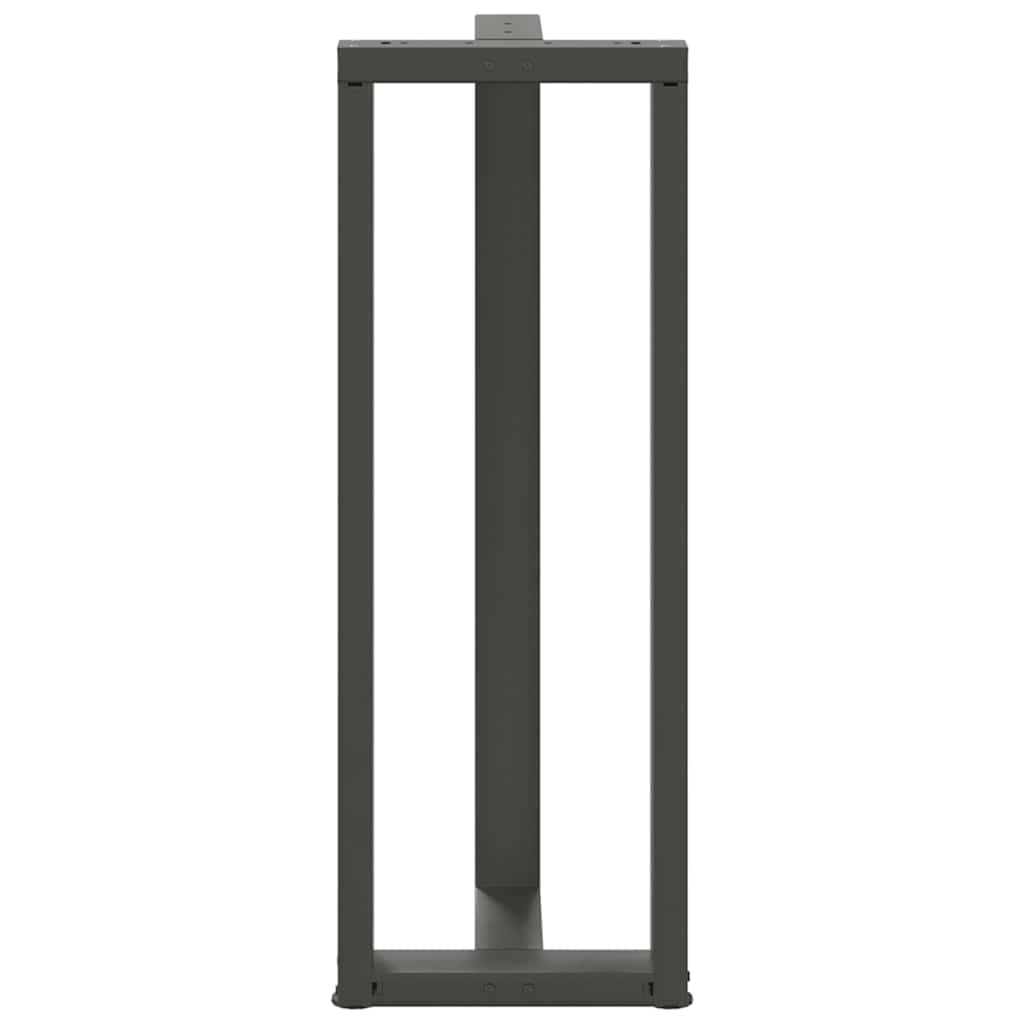 Barbordben T-formet 2 stk antrasitt 40x35x(110-111) cm stål