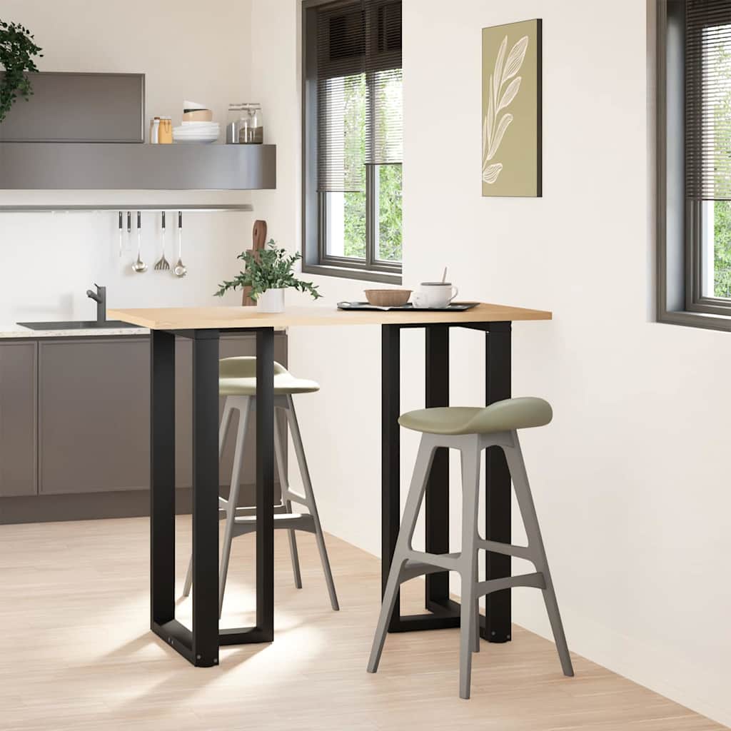 Barbordben T-formet 2 stk svart 60x35x(110-111) cm stål