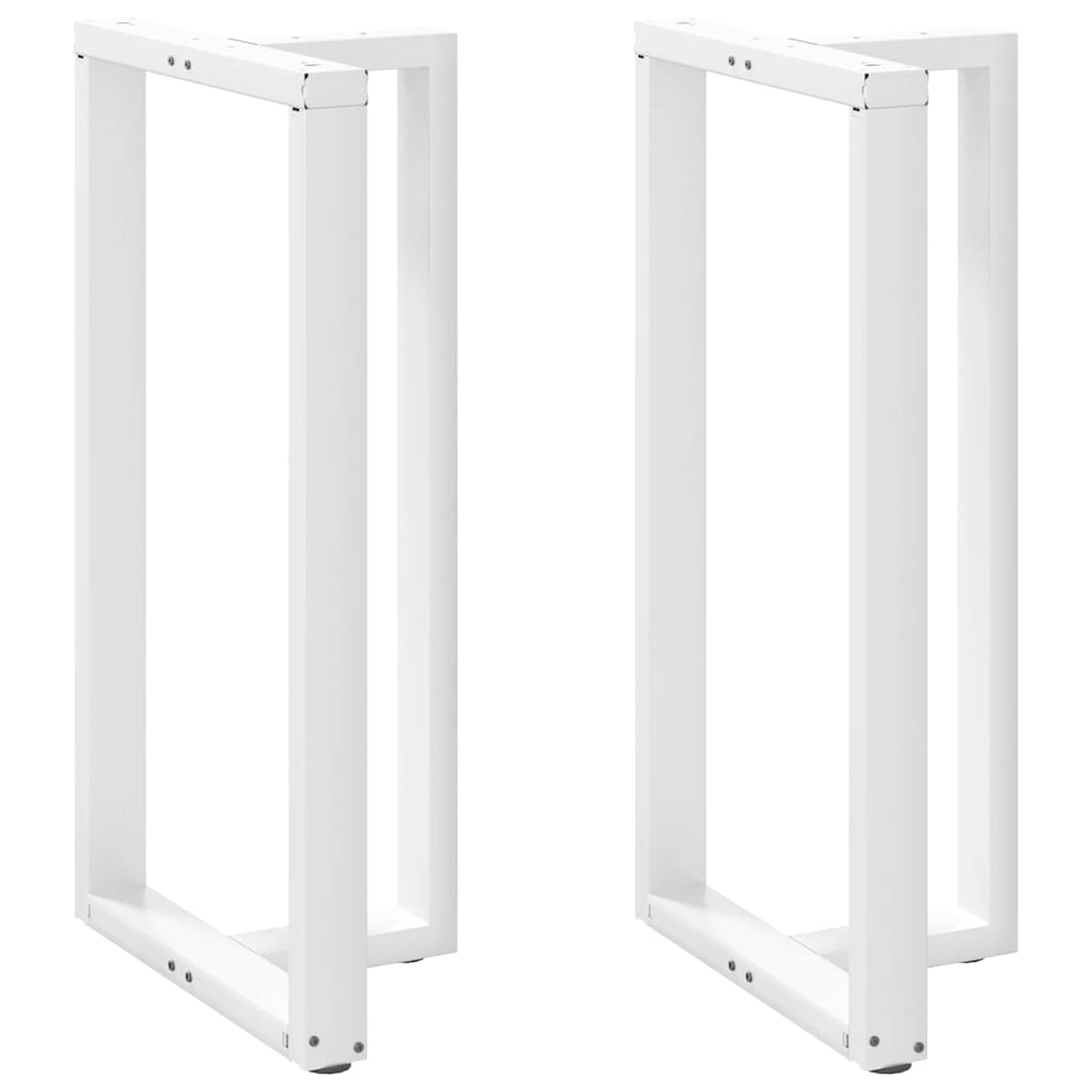 Barbordben T-formet 2 stk hvit 60x35x(110-111) cm stål
