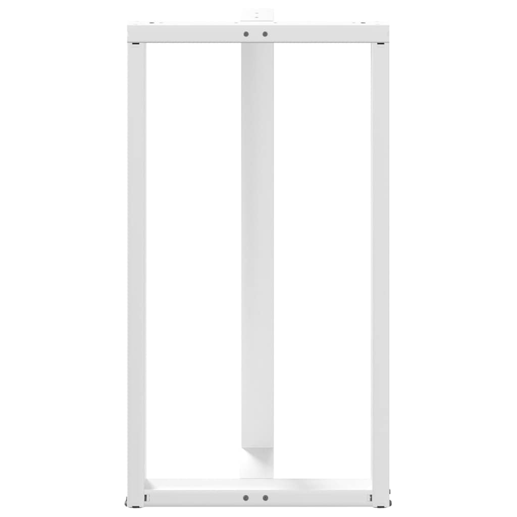 Barbordben T-formet 2 stk hvit 60x35x(110-111) cm stål