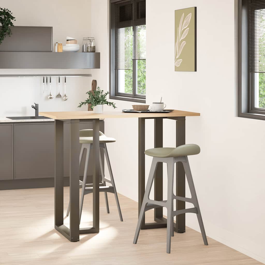 Barbordben T-formet 2 stk svart 60x35x(110-111) cm stål