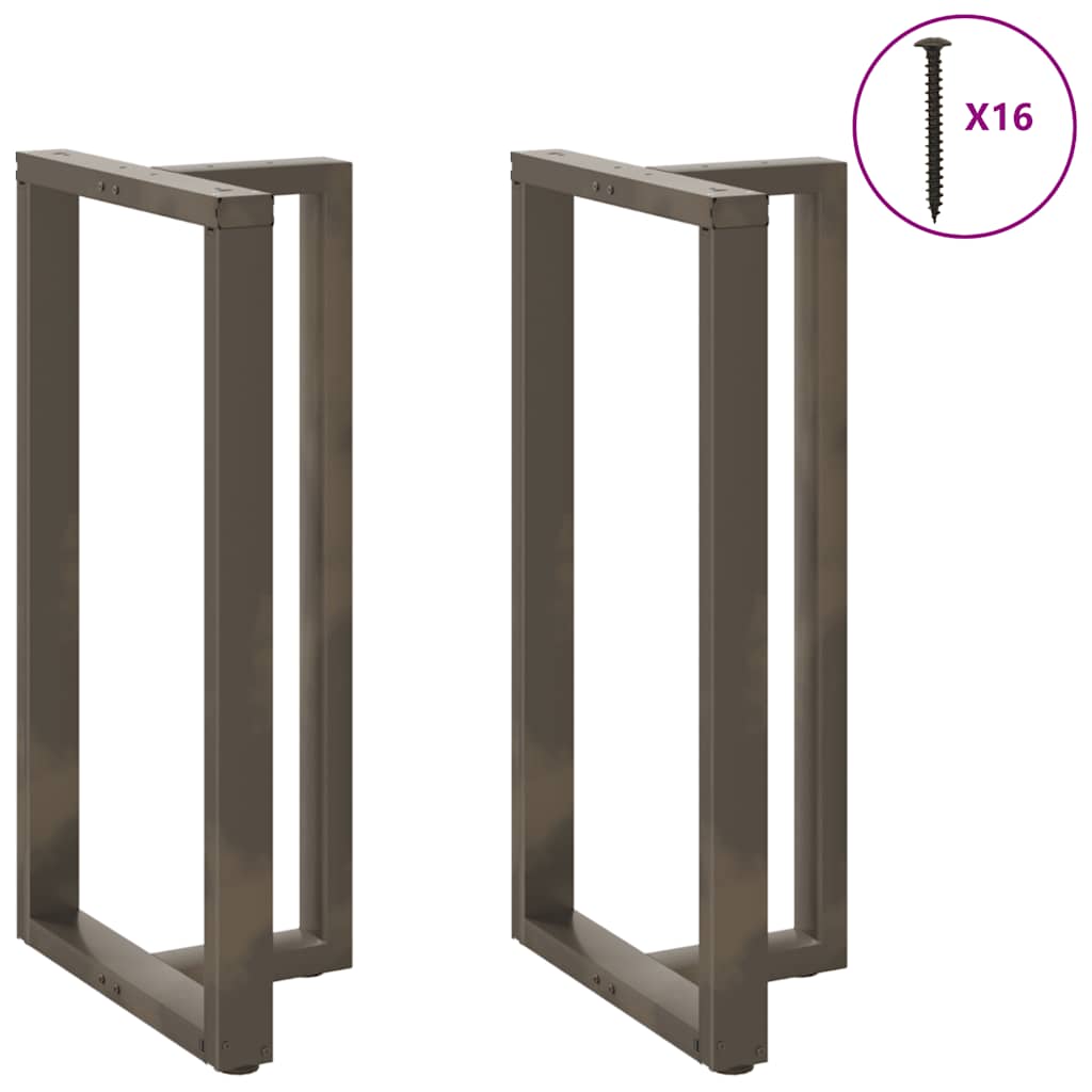 Barbordben T-formet 2 stk svart 60x35x(110-111) cm stål