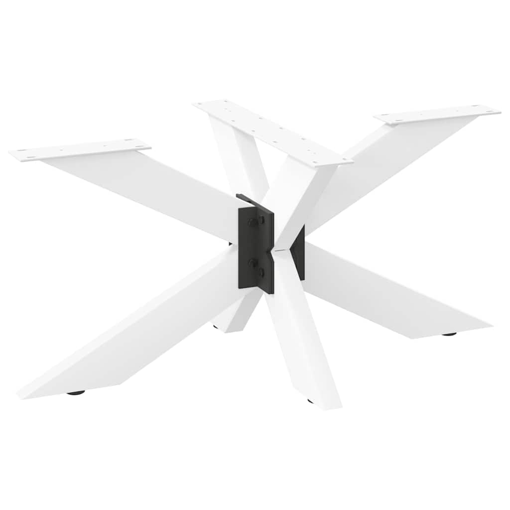 Salongbordben edderkoppformet hvit 98x58x(42-43) cm stål