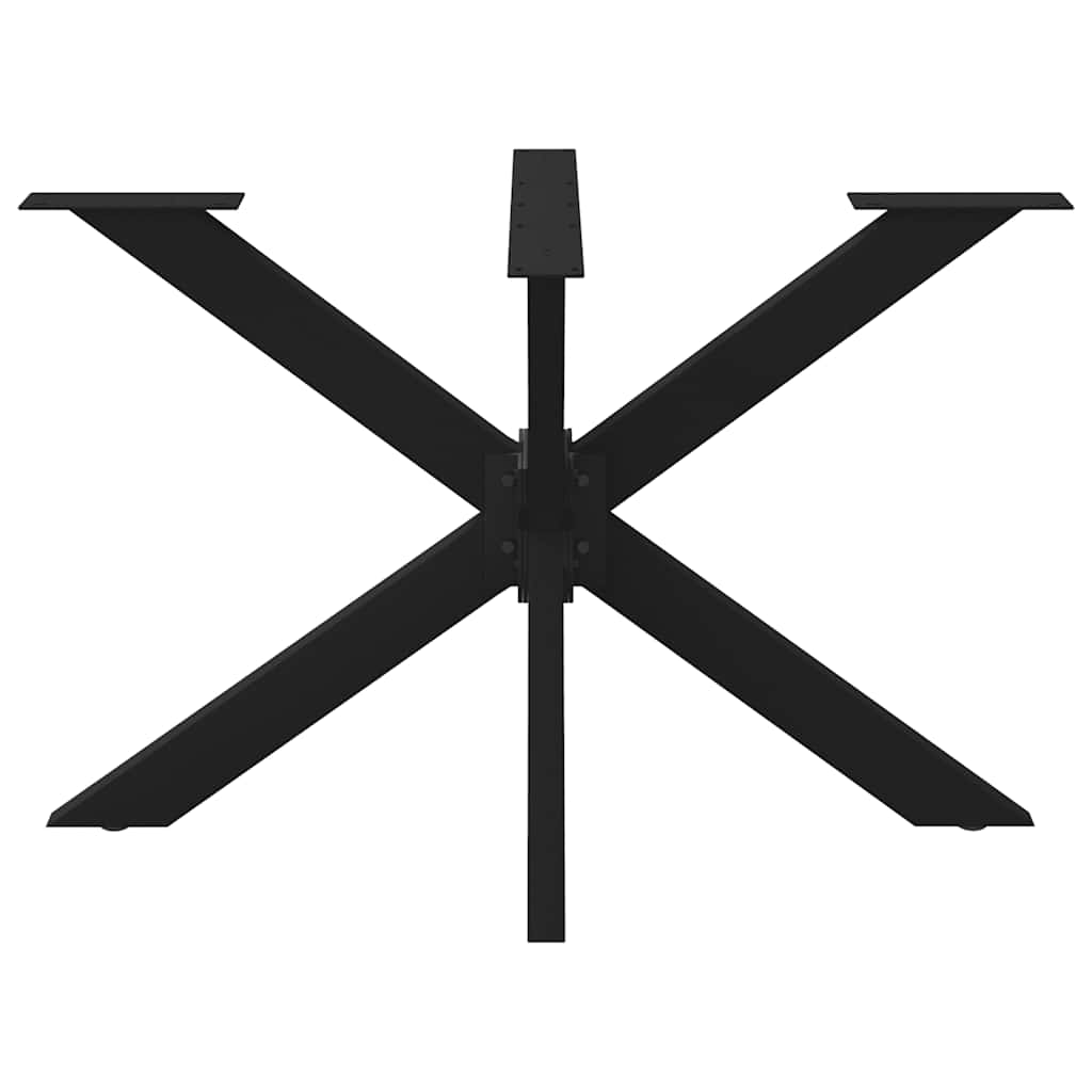 Spisebordben edderkoppformet svart 120x68x(72-73) cm stål