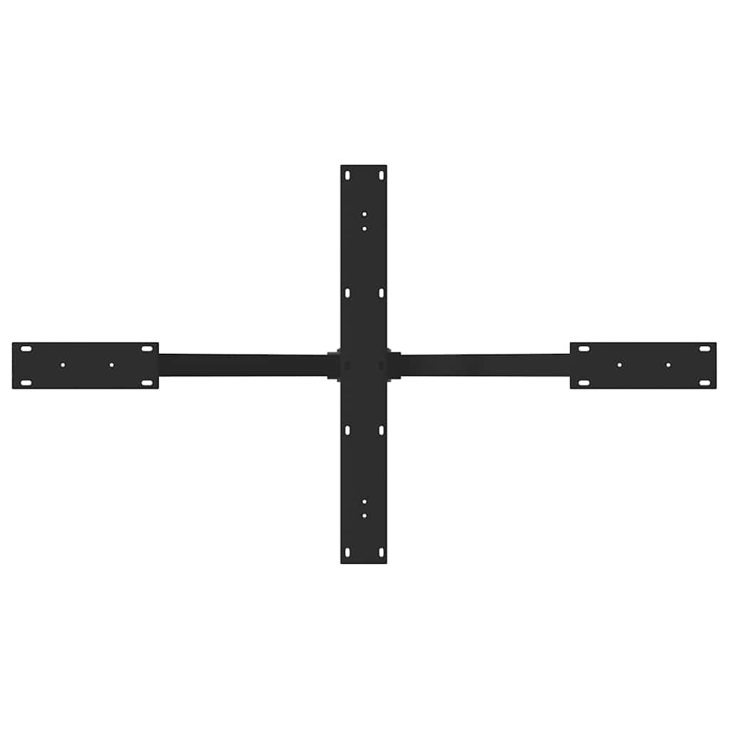 Spisebordben edderkoppformet svart 120x68x(72-73) cm stål