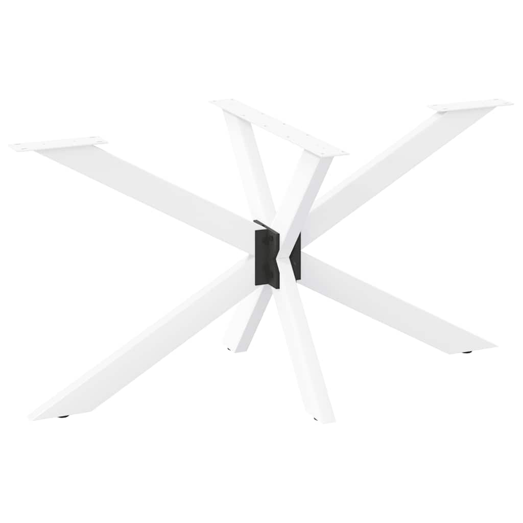 Spisebordben edderkoppformet hvit 120x68x(72-73) cm stål