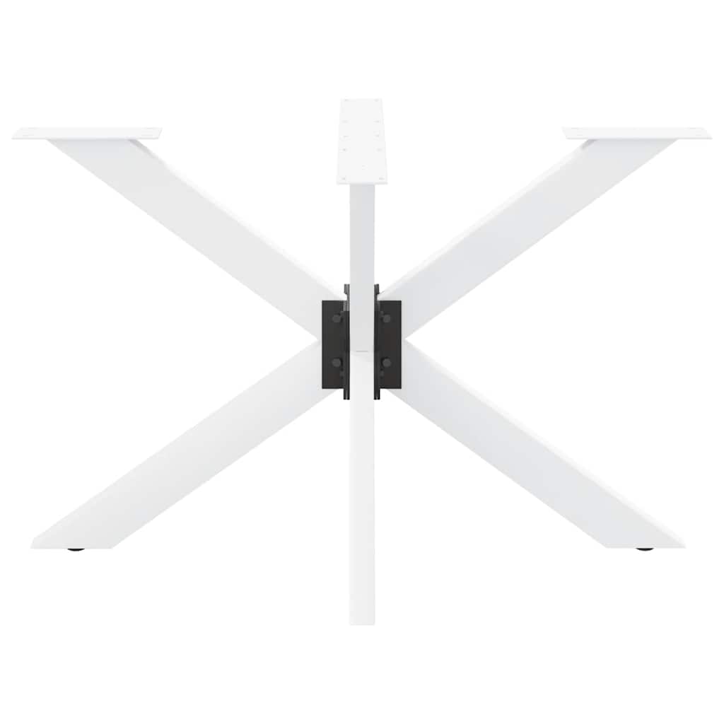 Spisebordben edderkoppformet hvit 120x68x(72-73) cm stål