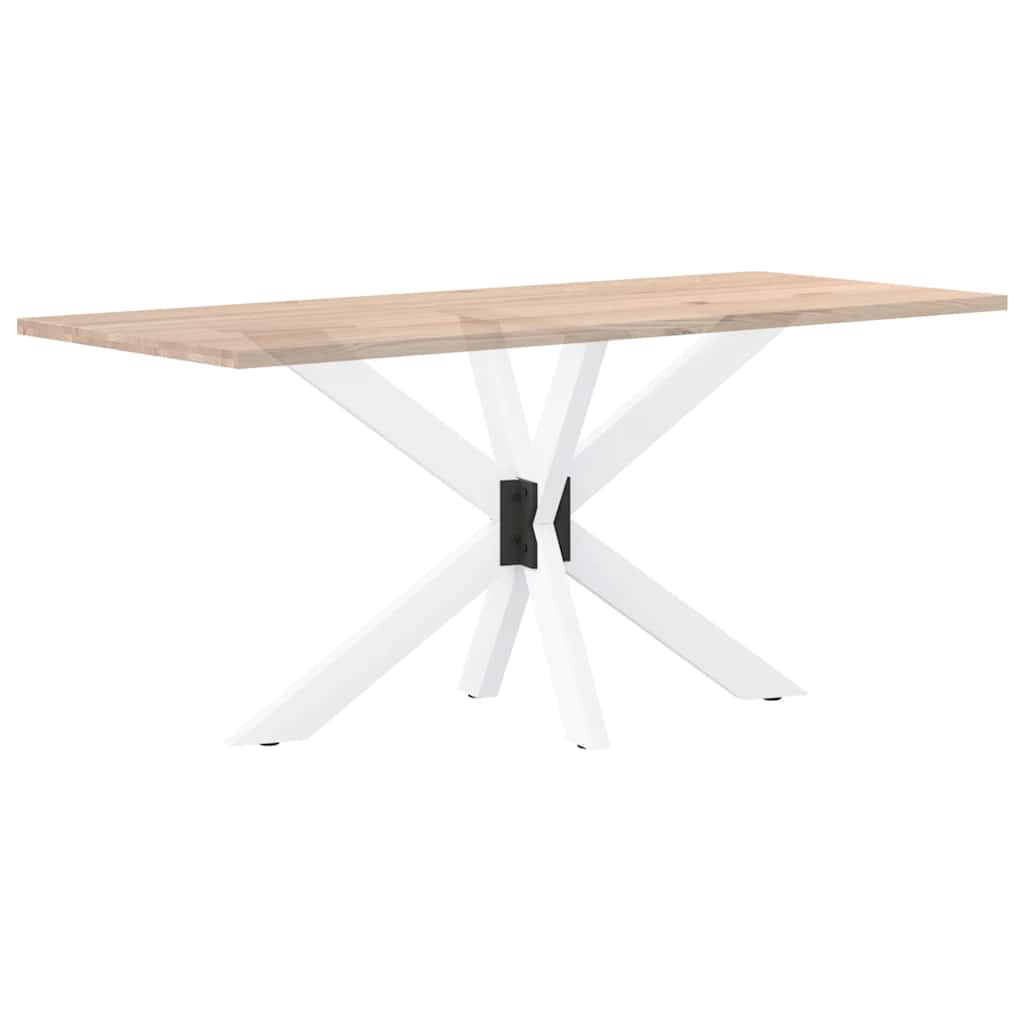 Spisebordben edderkoppformet hvit 120x68x(72-73) cm stål