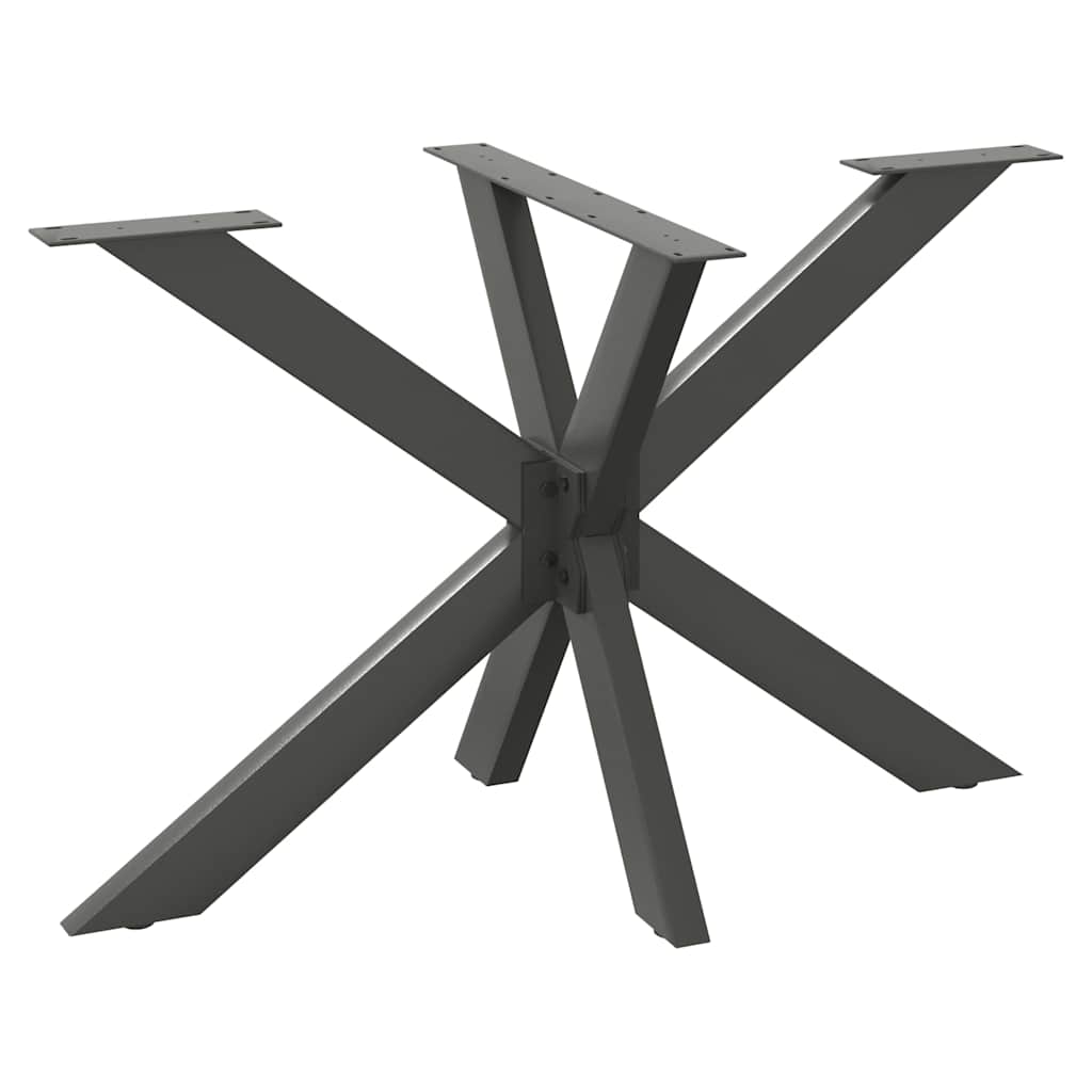 Spisebordben edderkoppformet antrasitt 120x68x(72-73) cm stål
