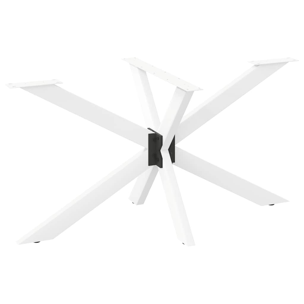 Spisebordben edderkoppformet hvit 150x78x(72-73) cm stål