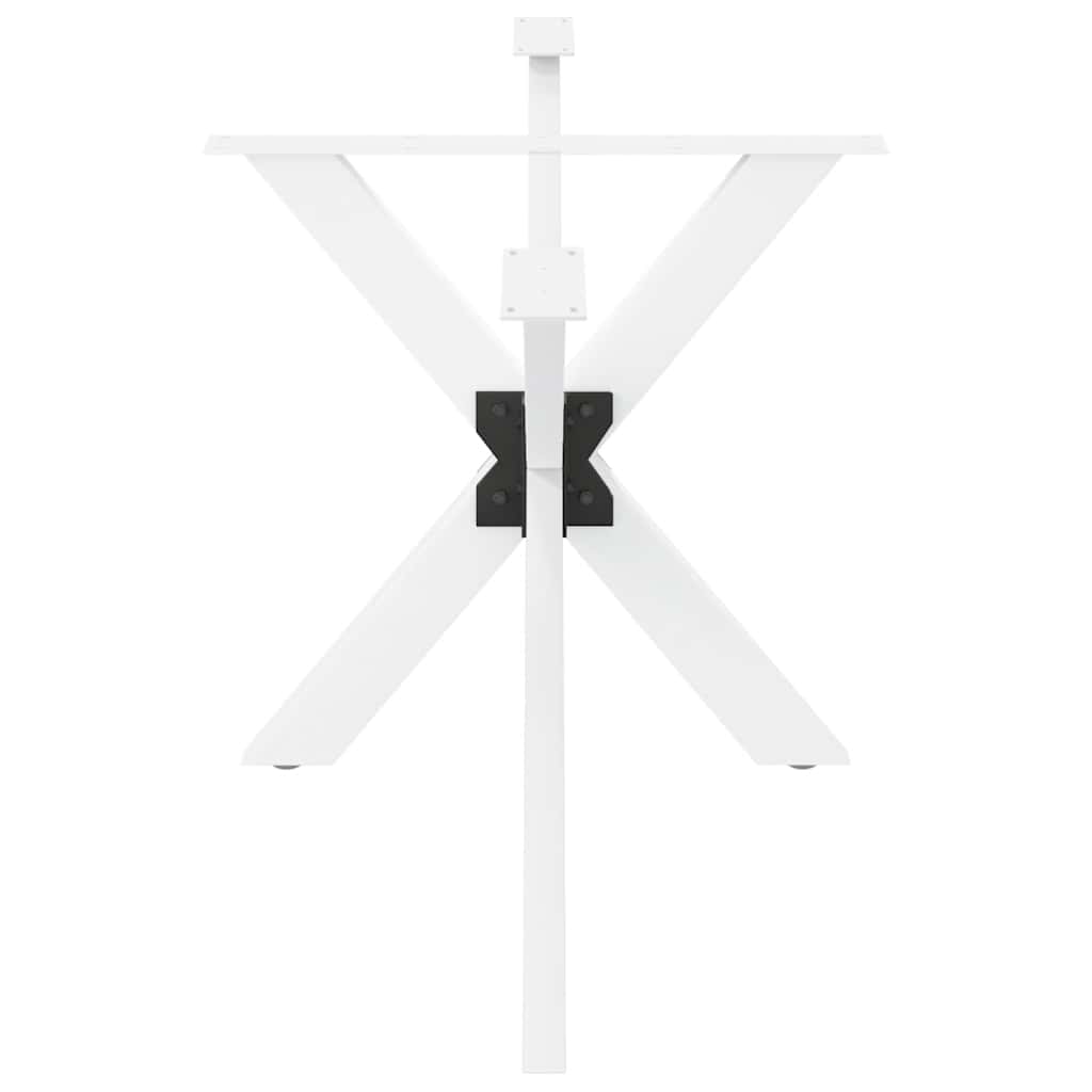 Spisebordben edderkoppformet hvit 150x78x(72-73) cm stål