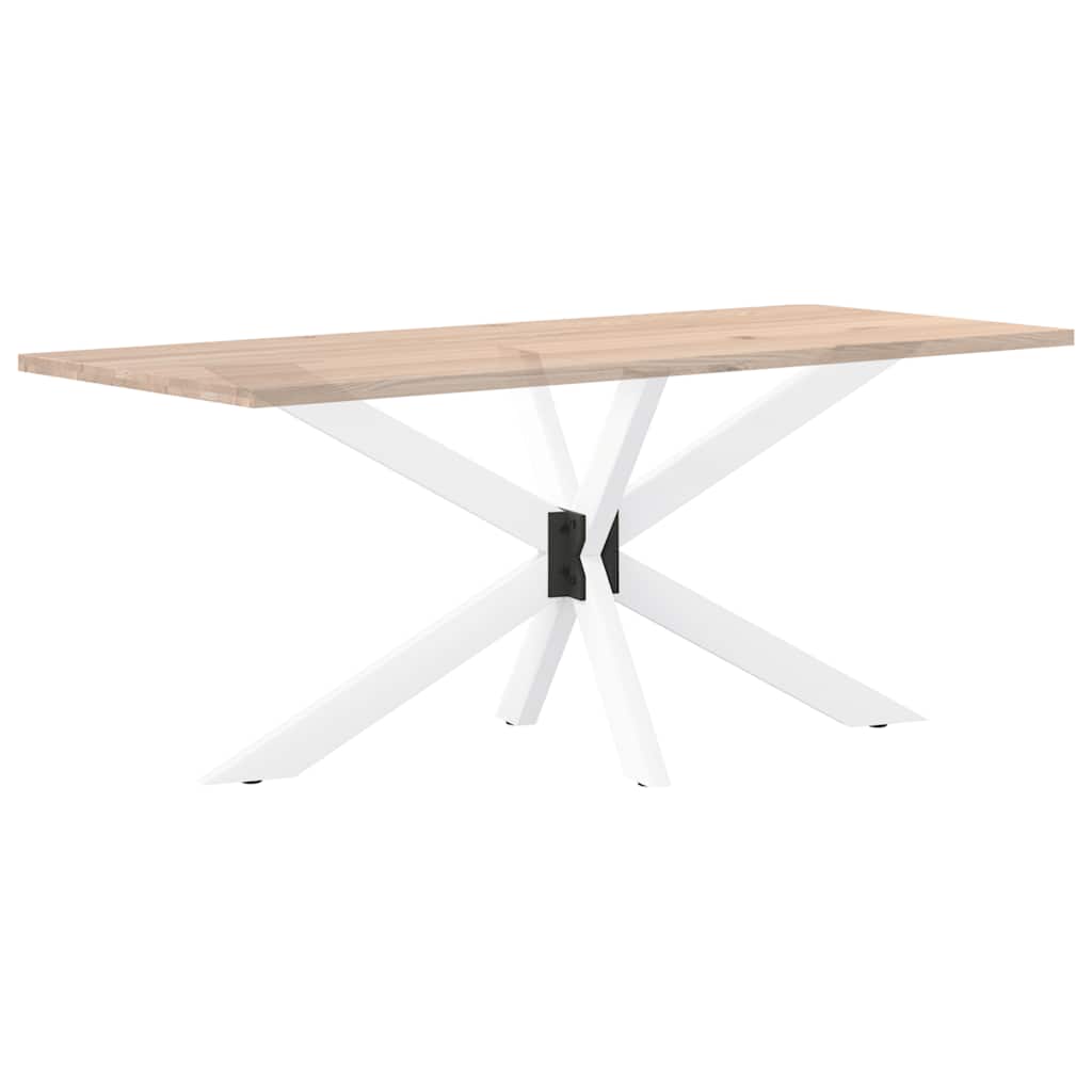 Spisebordben edderkoppformet hvit 150x78x(72-73) cm stål
