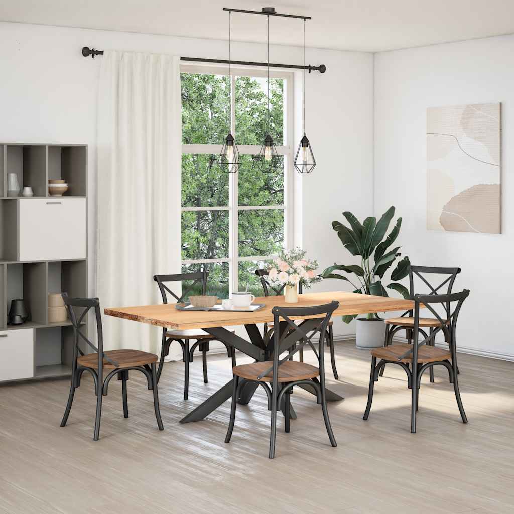 Spisebordben edderkoppformet antrasitt 150x78x(72-73) cm stål