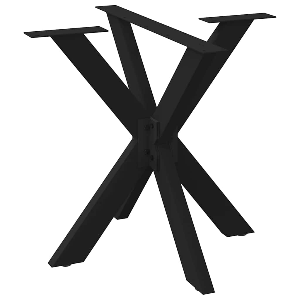Spisebordben edderkoppformet svart 85x85x(72-73) cm stål