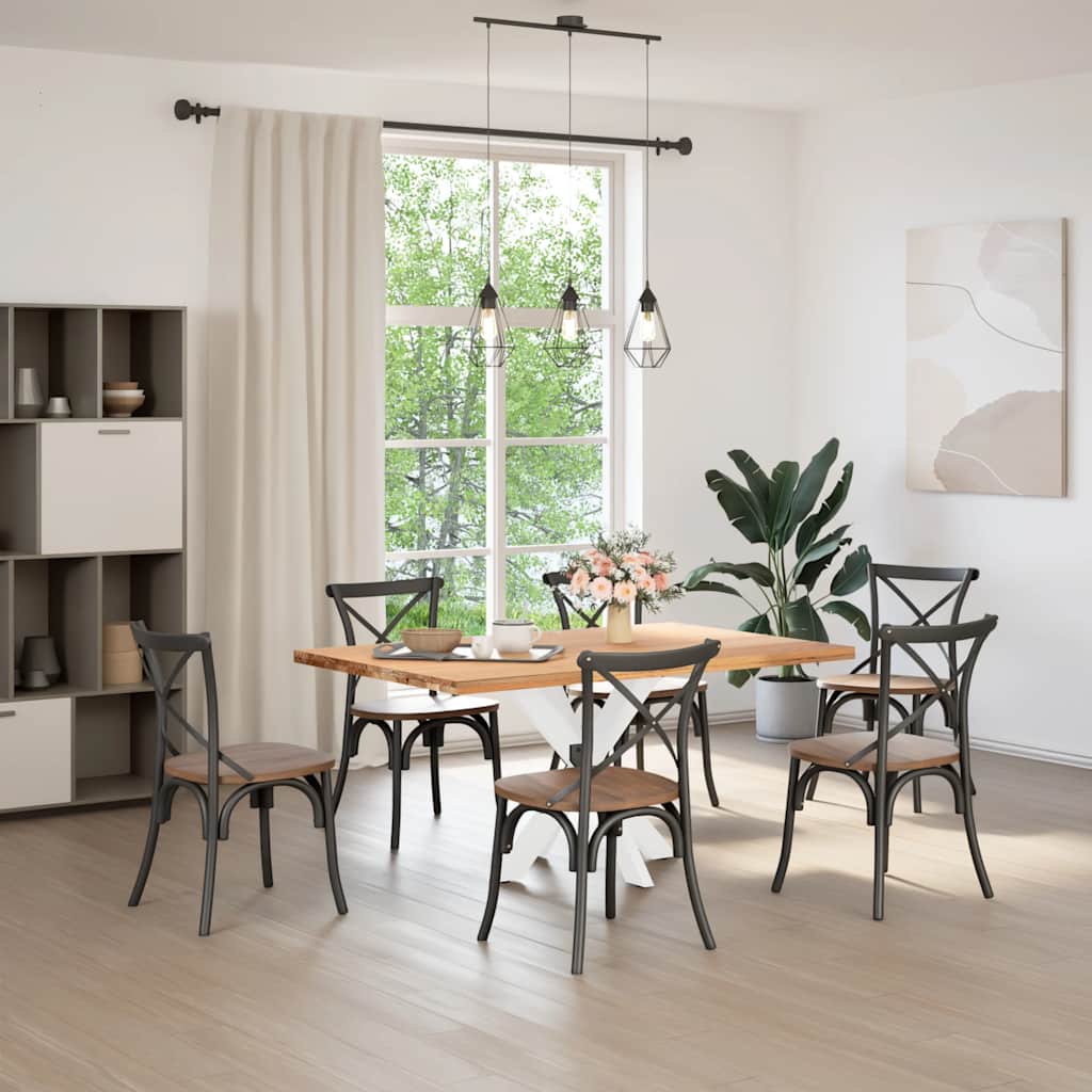 Spisebordben edderkoppformet hvit 85x85x(72-73) cm stål