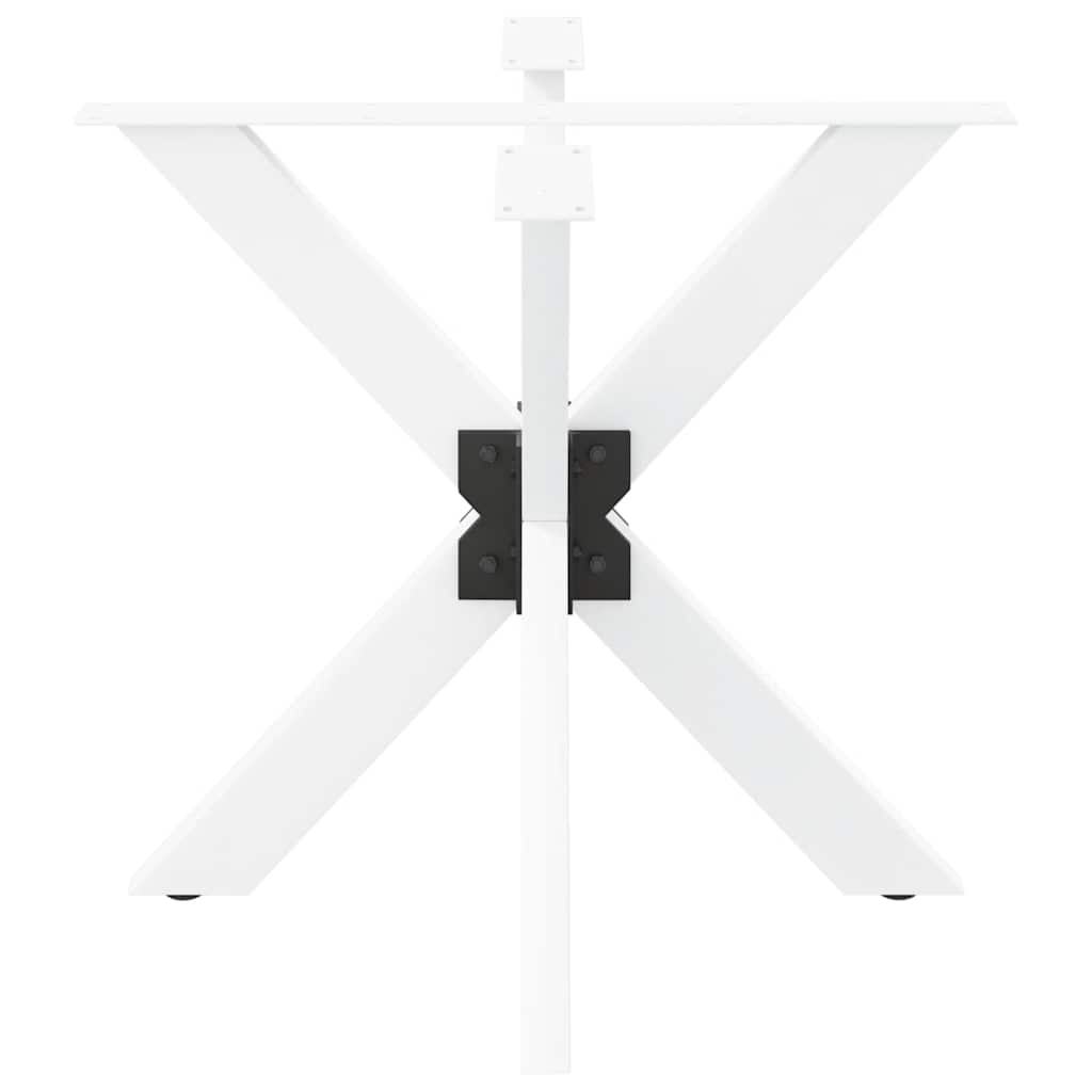 Spisebordben edderkoppformet hvit 85x85x(72-73) cm stål
